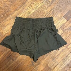 Free People Dark Green Athletic Shorts
